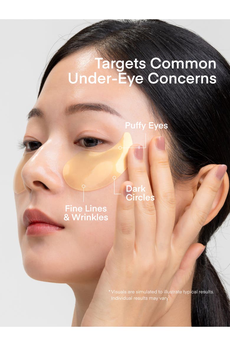 24K Gold Retinol Wrinkle Smoothing Eye Patches, Alternate, color, Gold