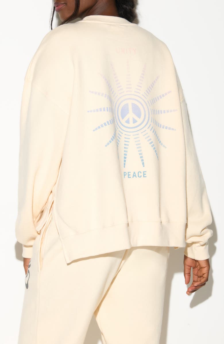 Spiritual Gangster Emit Peace Bex High-Low Sweatshirt, Alternate, color, Canvas