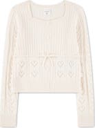 abercrombie kids Kids' Hearts Pointelle Cardigan