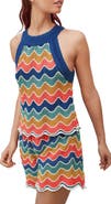 NEXT Stripe Open Stitch Sleeveless Cotton Sweater