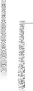 CZ by Kenneth Jay Lane Graduated Cubic Zirconia Linear Drop Earrings