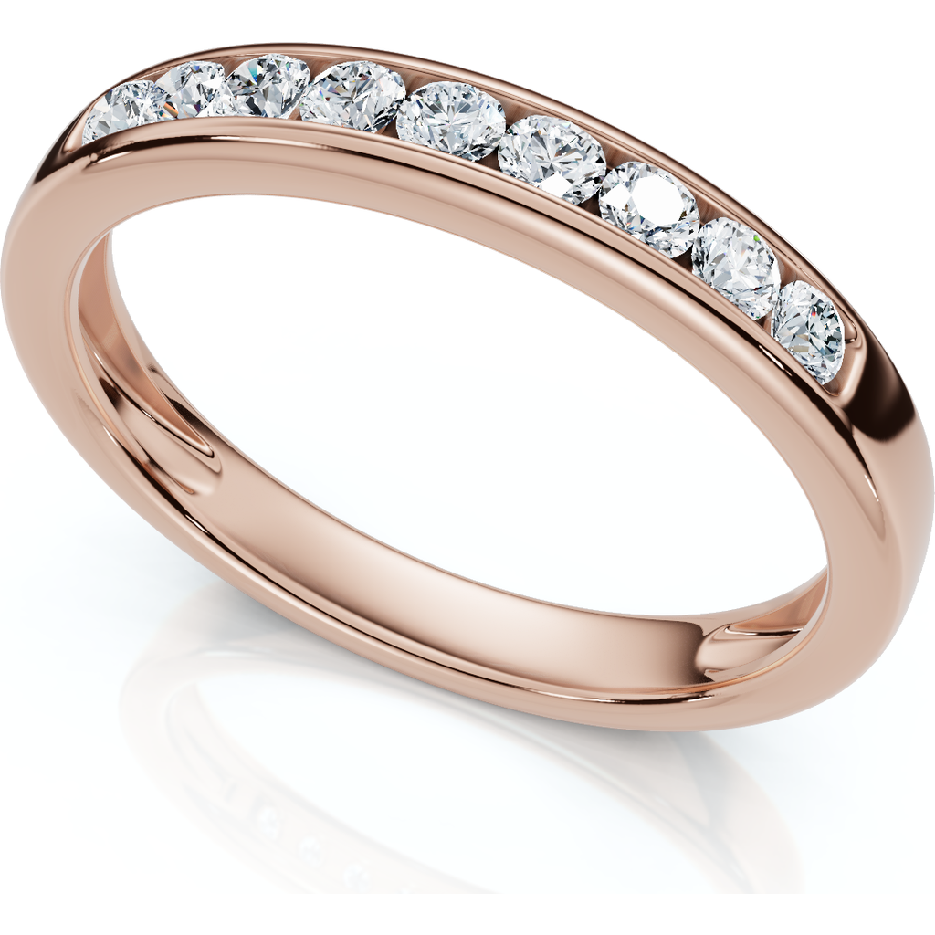 Bliss Diamond 1/4ct Diamond Channel Set Wedding Stackable Band 14k Gold Or Platinum Lab Grown In Gold