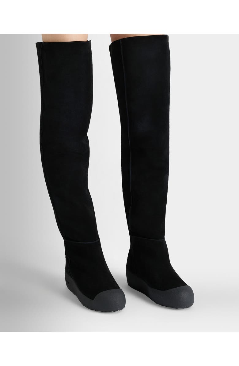 Bally Curling Over-the-knee Boot, Alternate, color, Black