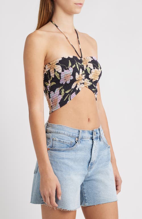 Billabong Summer Sunshine Smocked Crop Tank In Multi