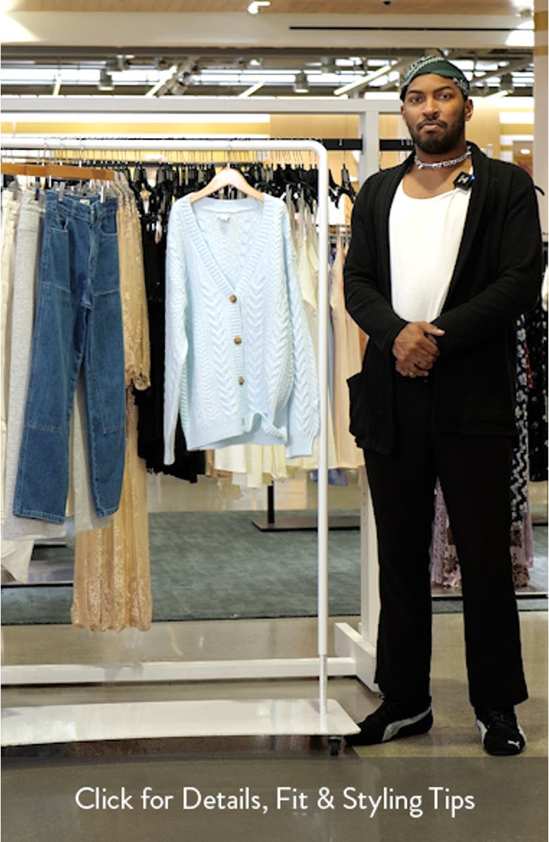 Kids' Oversize Cable Cardigan, sales video thumbnail