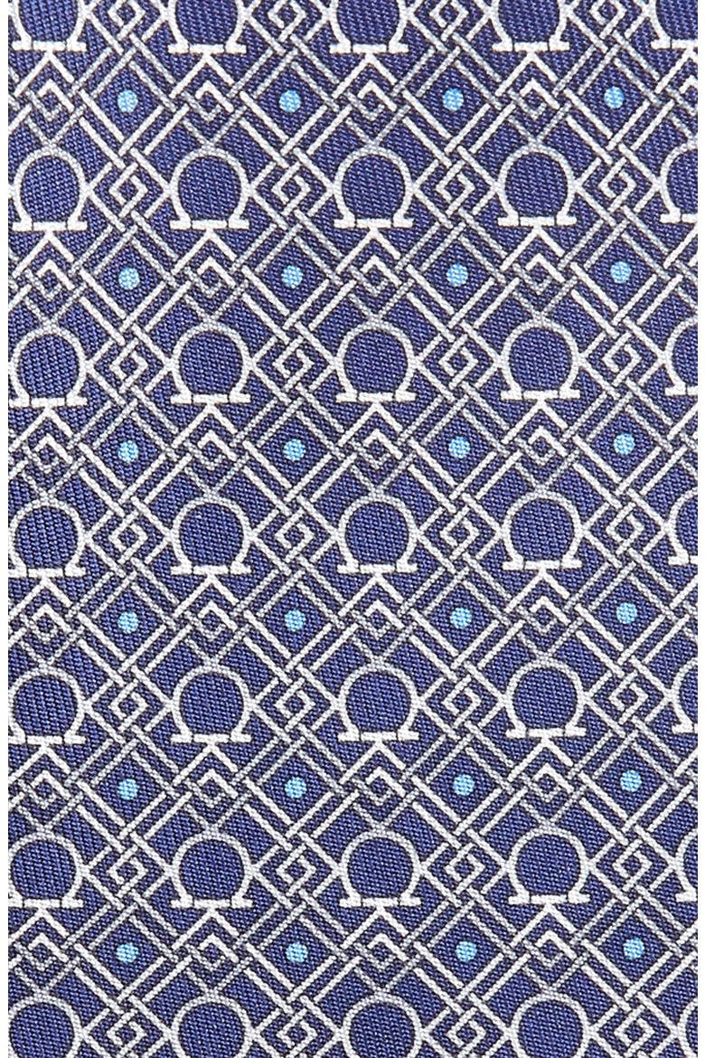Salvatore Ferragamo Zen Silk Tie, Alternate, color, NAVY