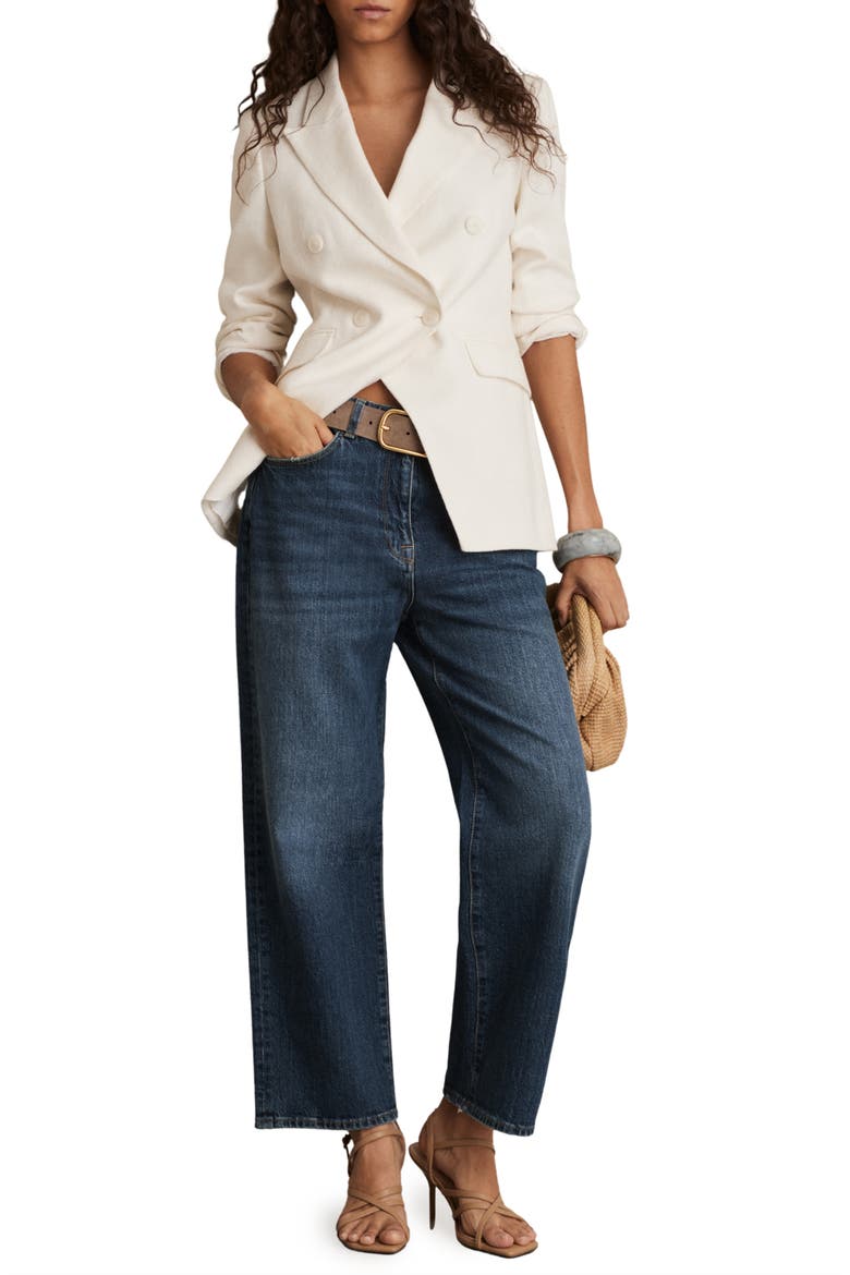 Selin High Waist Wide Leg Jeans, Alternate, color, MID BLUE