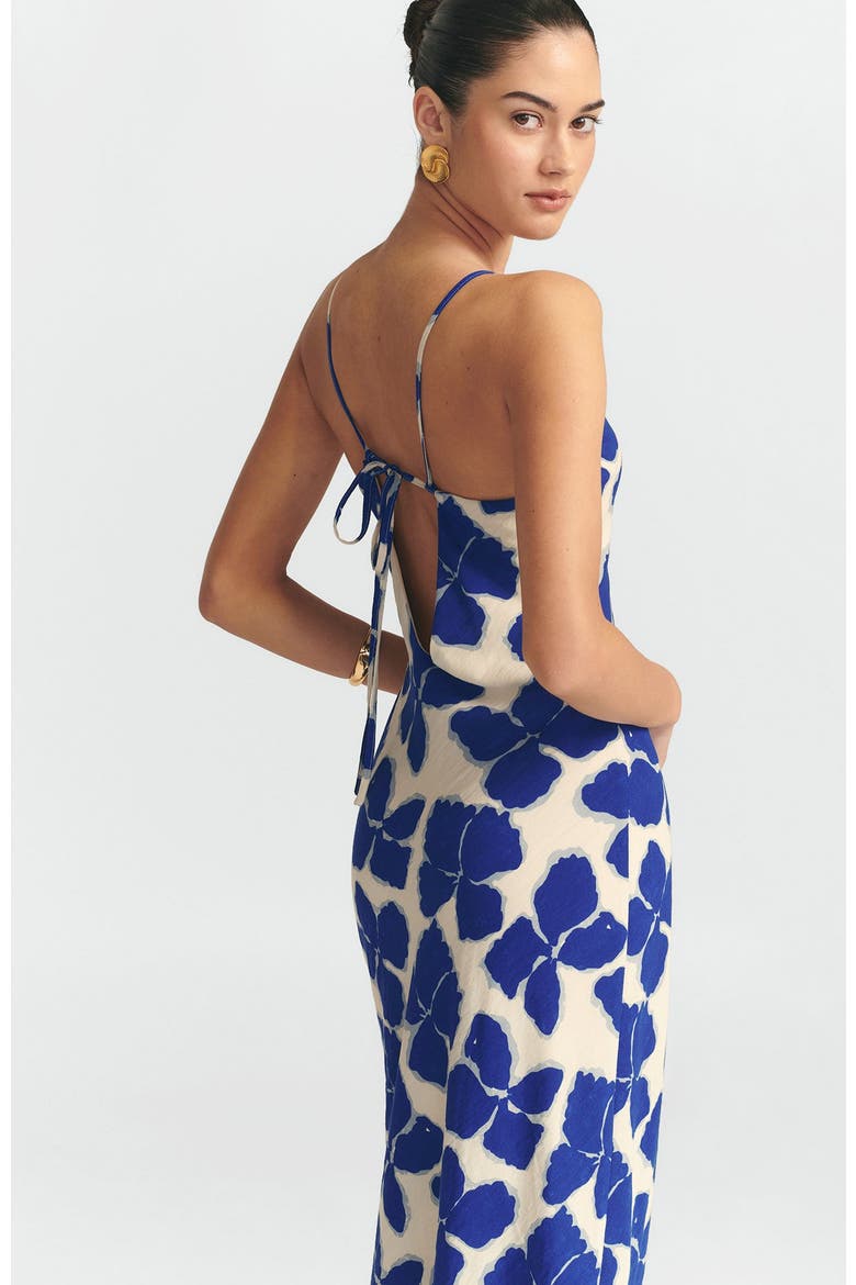 Gemma Slip Dress, Alternate, color, Blue Wildflower