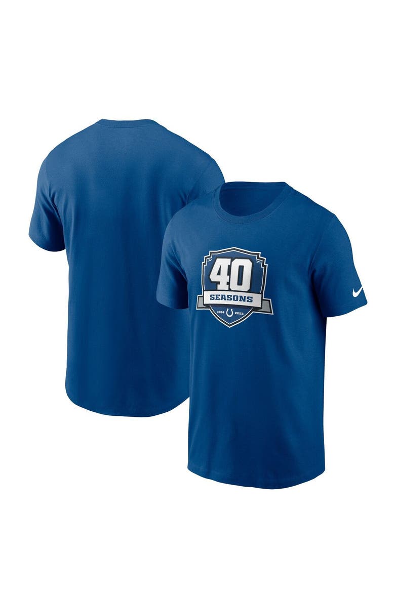 Nike Men's Nike Royal Indianapolis Colts 40th Anniversary Essential T-Shirt, Main, color, Royal
