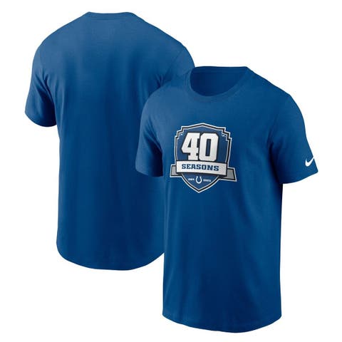 Men's Nike Royal Indianapolis Colts 40th Anniversary Essential T-Shirt