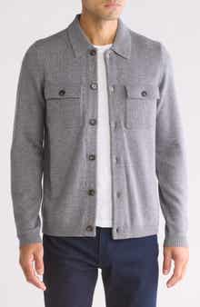 Amicale Knit Long Sleeve Button-Up Shirt