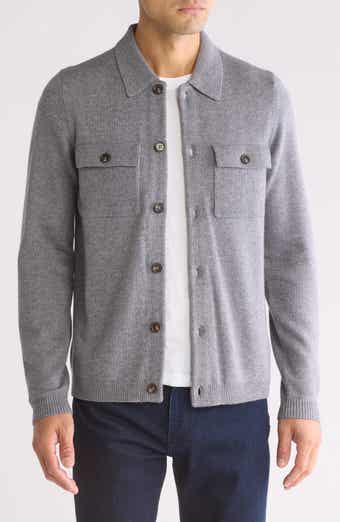 Amicale Knit Long Sleeve Button-Up Shirt