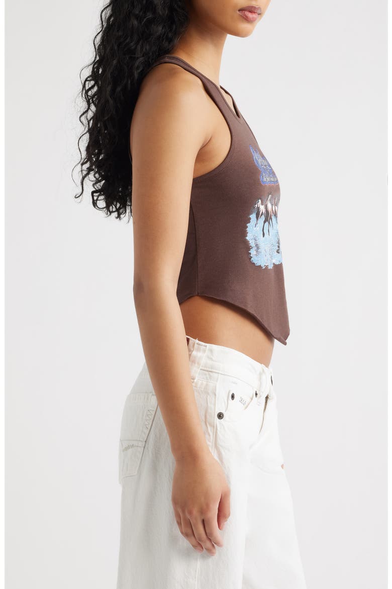 Bob Seger Horses Graphic Tank, Alternate, color, BROWN