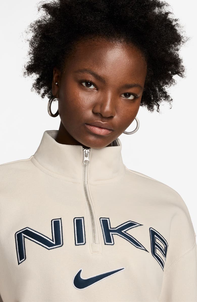 Nike Sportswear Phoenix Fleece Quarter Zip Longline Sweatshirt, Alternate, color,