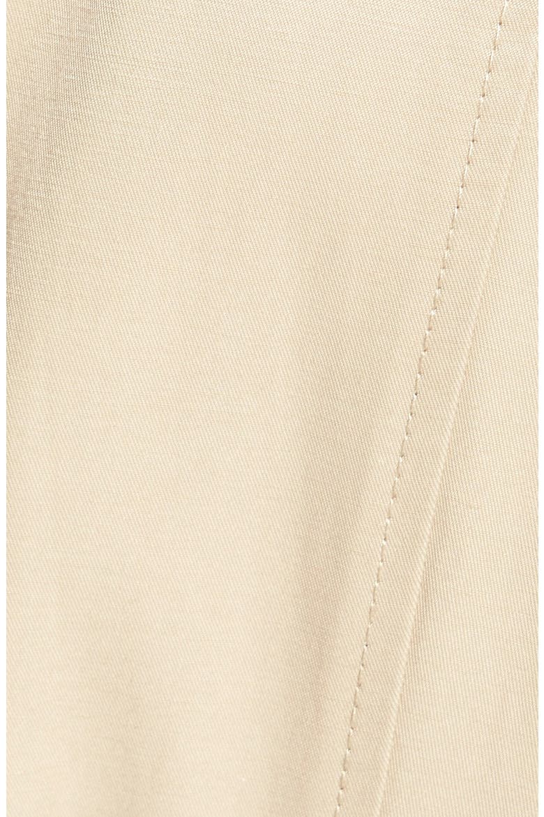 Piped Fit & Flare Trench Coat, Alternate, color, KHAKI