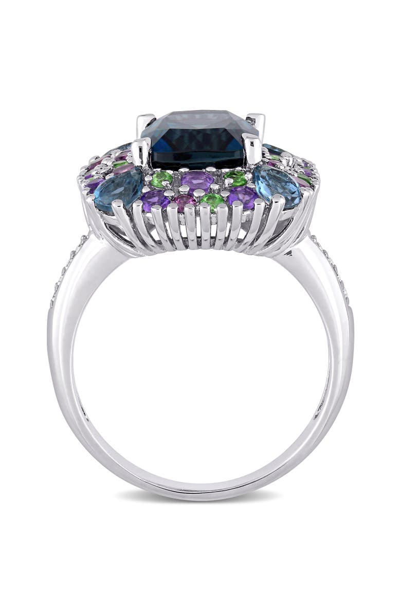 Julianna B. Multi-Gem & Diamond Cocktail Ring, Alternate, color, Topaz
