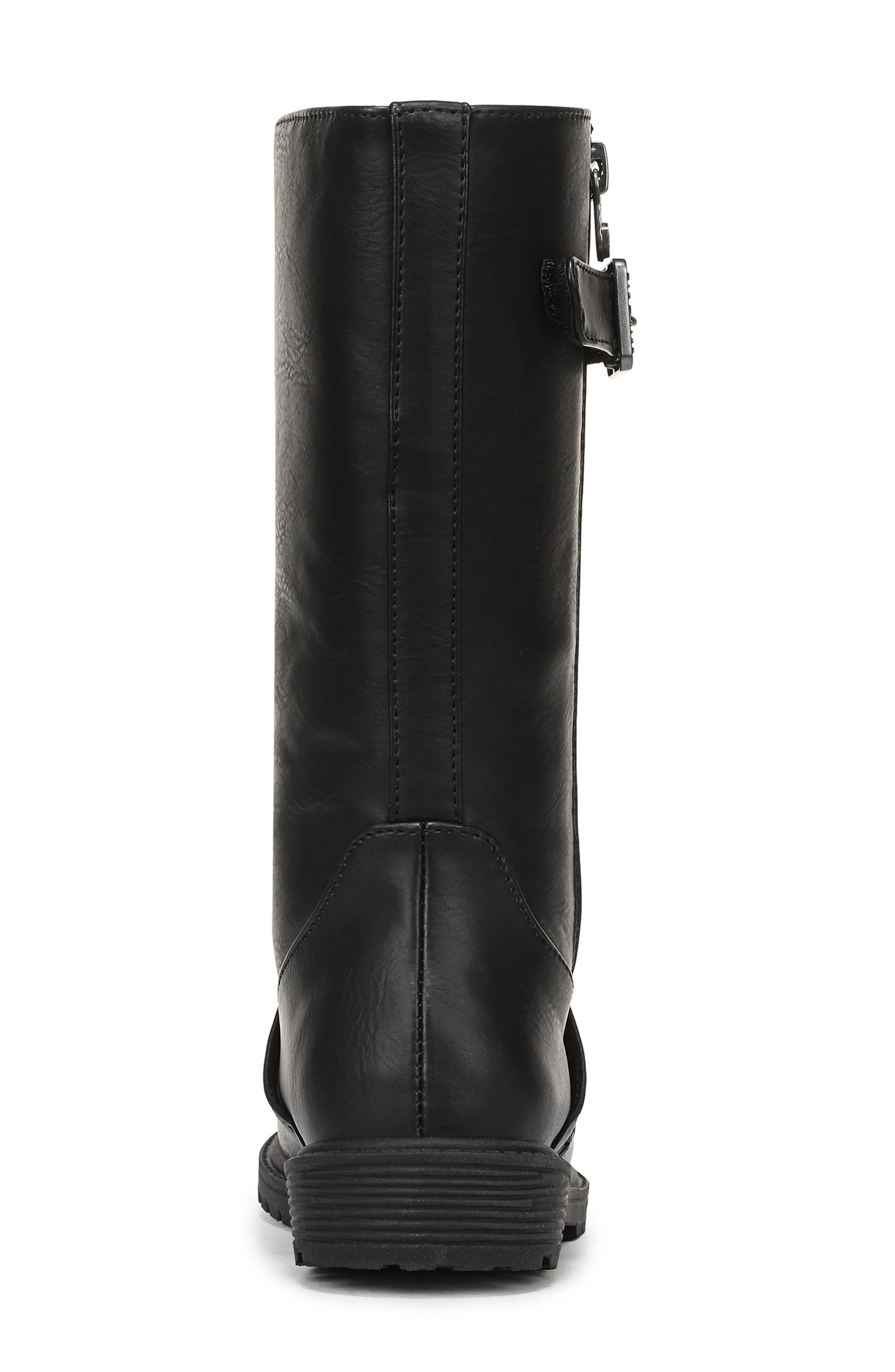 Kids' Reese Faux Leather Tall Boot, Alternate, color, BLACK FAUX LEATHER