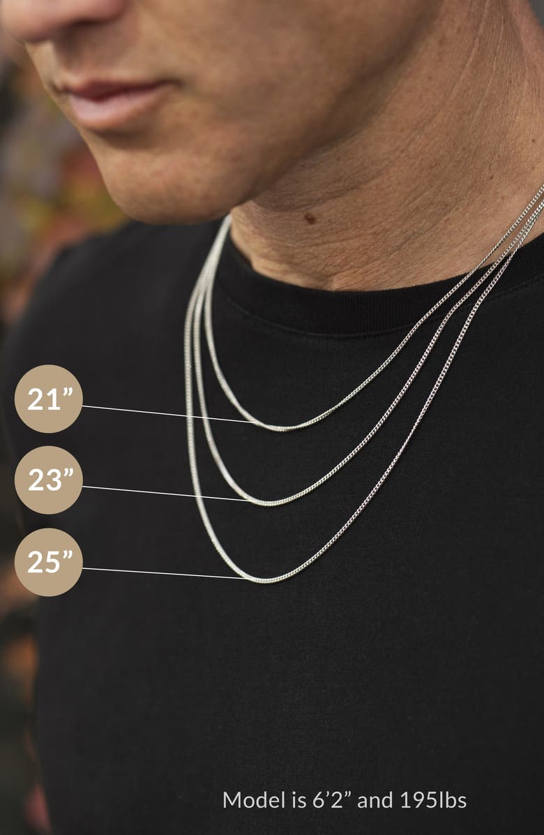 Vincero Men's Malachite Clover Pendant Necklace, Alternate, color, Silver