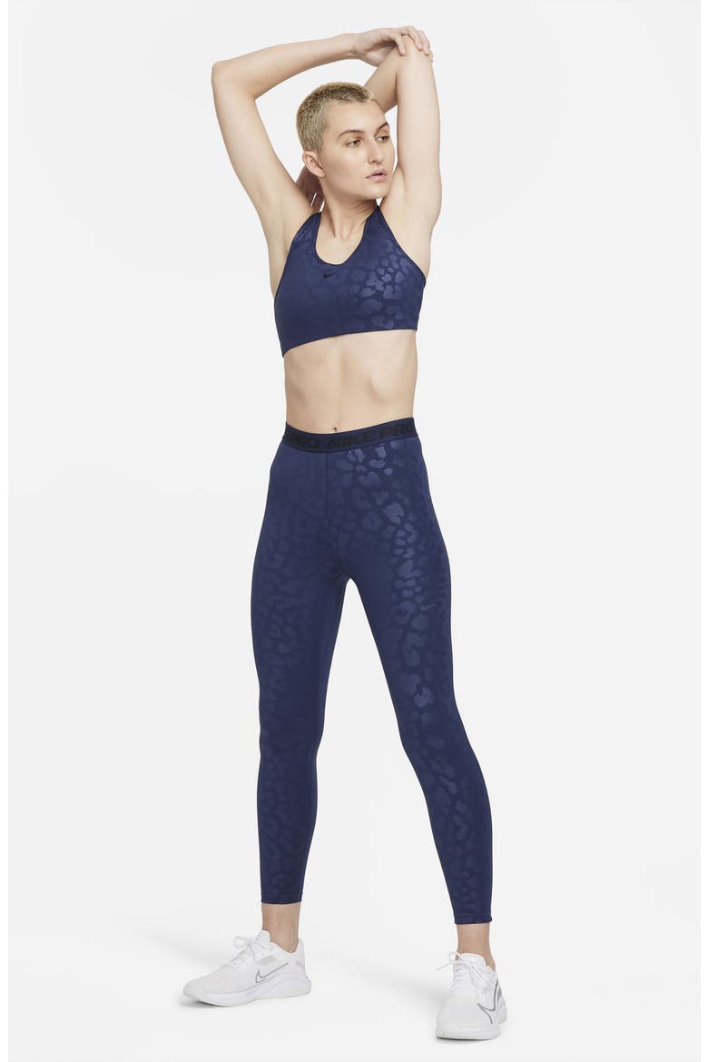 Pro Dri-FIT 7/8 High Waist Leggings, Alternate, color, MIDNIGHT NAVY/ CLEAR