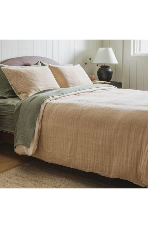 Crane Air Sand Cotton & Linen Duvet Cover In Sand