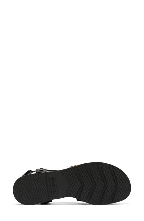 Sorel Ella Iii Crisscross Sandal In Black/black