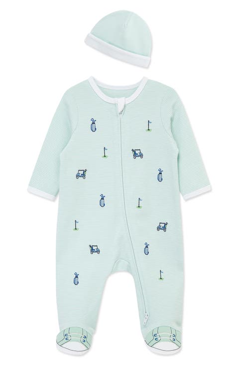 Golf Cotton Footie 
Hat Set (Nordstrom Exclusive) (Baby)