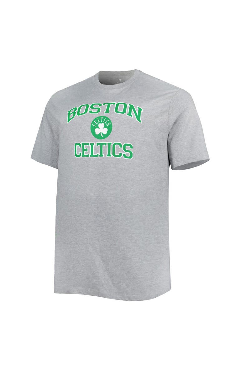Men's Black Boston Celtics Big & Tall Heart & Soul T-Shirt, Alternate, color, Heather Gray