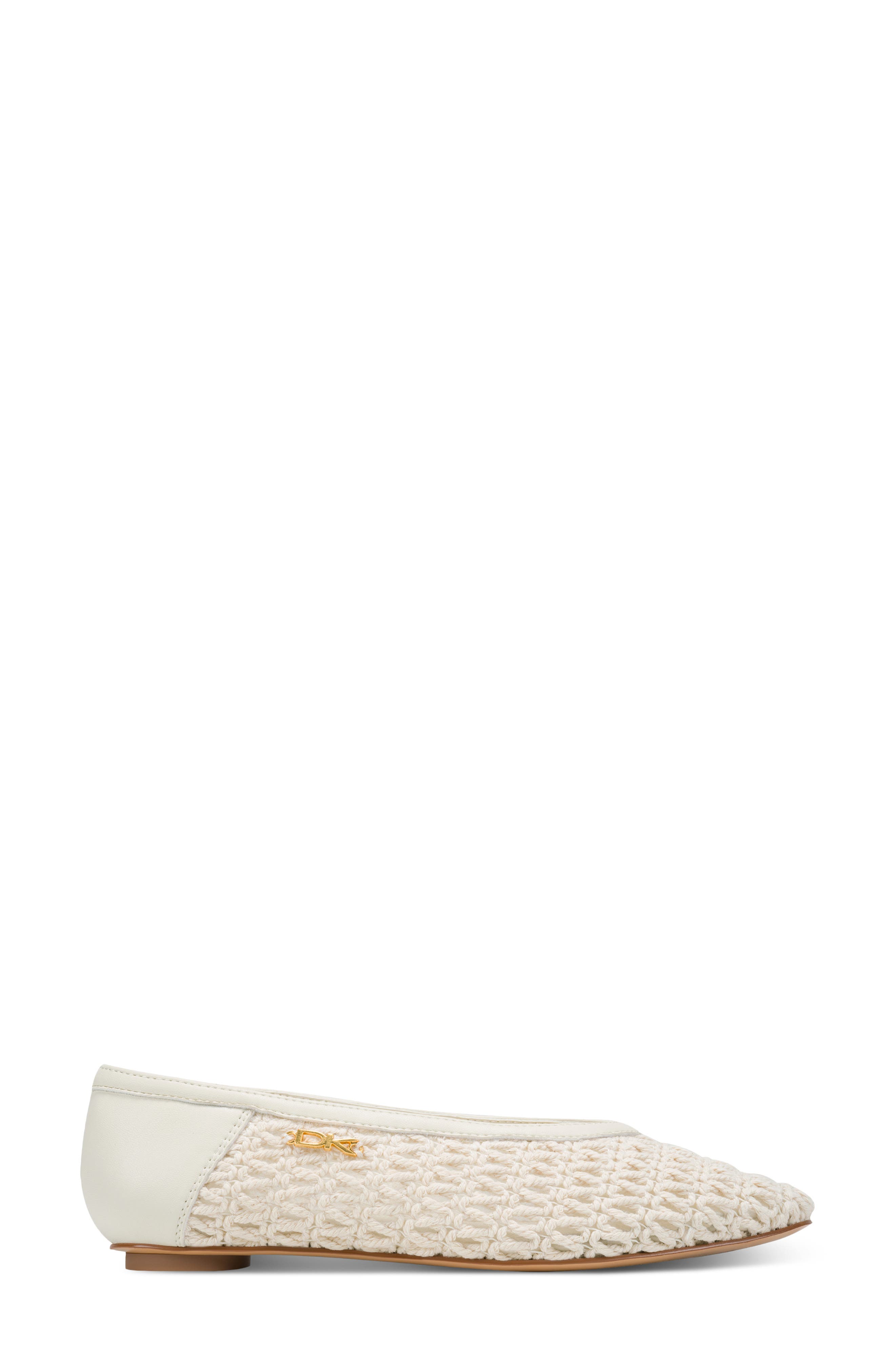 DKNY Avery Ballet Flat, Alternate, color, Ivory