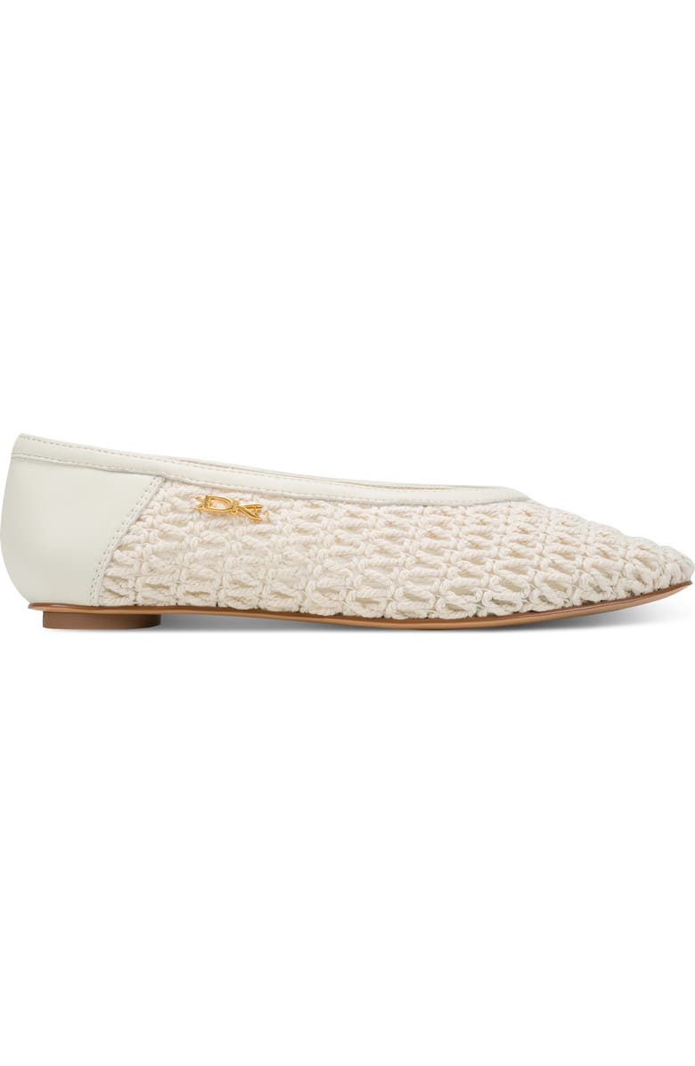 DKNY Avery Ballet Flat, Alternate, color, Ivory