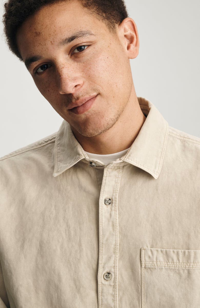 Mavi Jeans Cotton Blend Button-Up Shirt, Alternate, color,