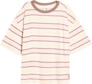 Free People FP Movement Stripe Relaxed Fit Cotton T-Shirt