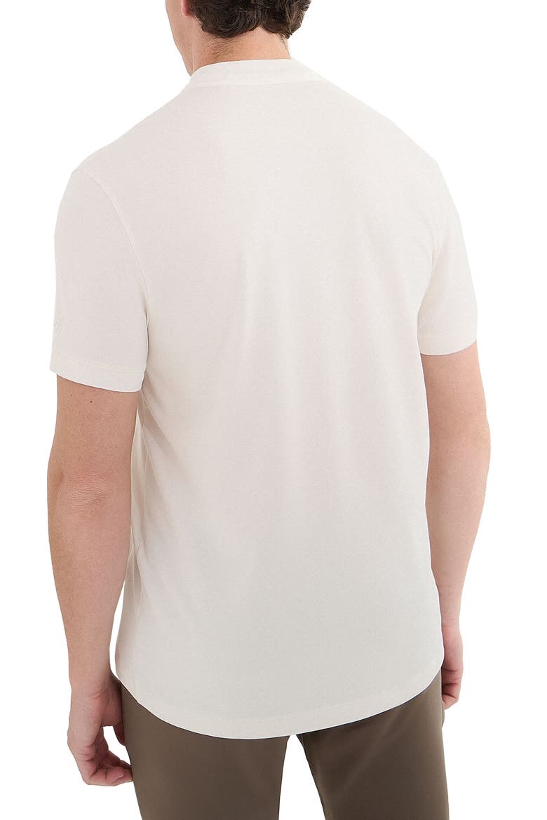 Pima Cotton Tech Piquet High Neck Polo, Alternate, color, Off White