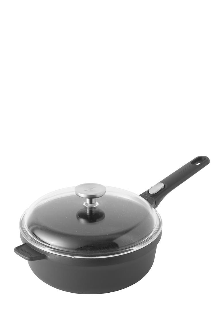 Black Gem 3.4 Quart Covered Saute Pan, Main, color, BLACK