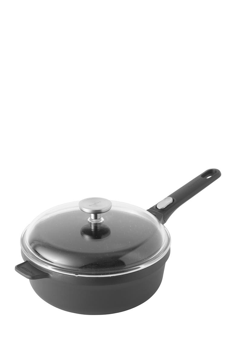 BergHOFF Black Gem 3.4 Quart Covered Saute Pan, Main, color, Black
