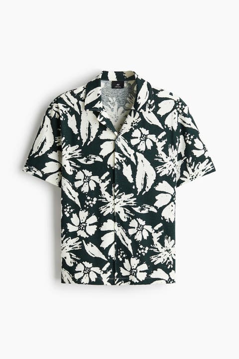 Regular Fit Jacquard Resort Shirt