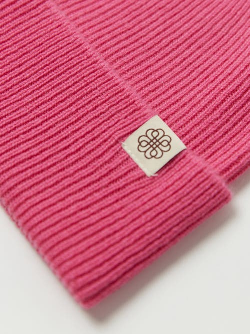 Gobi Cashmere Cashmere Rib Knit Beanie In Pink