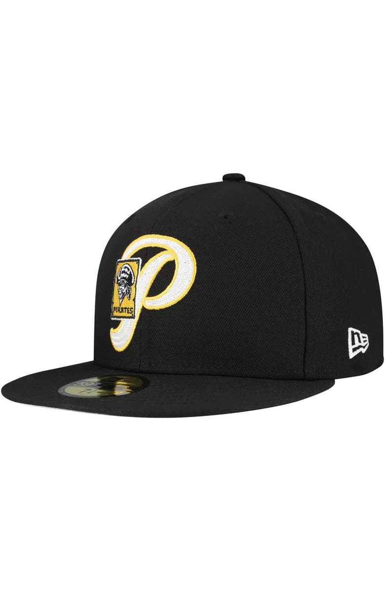 New Era Men's New Era Black Pittsburgh Pirates  Duo Logo 2.0 59FIFTY Fitted Hat, Alternate, color, Black