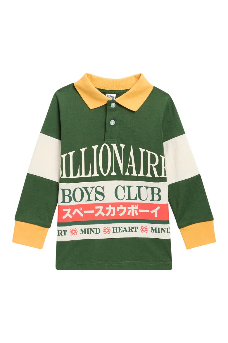 Kids' Kauboi Long Sleeve Knit Polo, Main, color, GREENER PASTURES