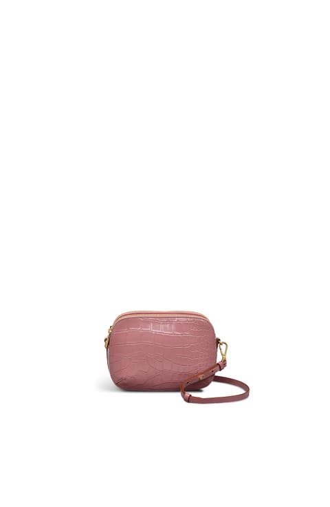 Dukes Place - Faux Croc Medium Ziptop Crossbody Bag