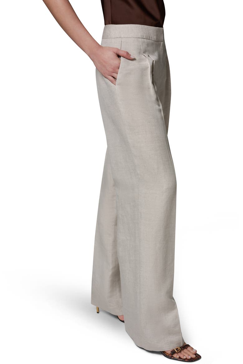 High Waist Wide Leg Pants, Alternate, color, FLAX