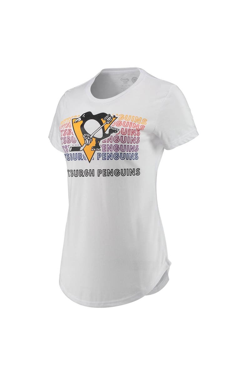 CONCEPTS SPORT Women's Concepts Sport White/Charcoal Pittsburgh Penguins Sonata T-Shirt & Leggings Set, Alternate, color, 