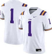 Nike Men's Nike #1 White LSU Tigers Game Jersey
