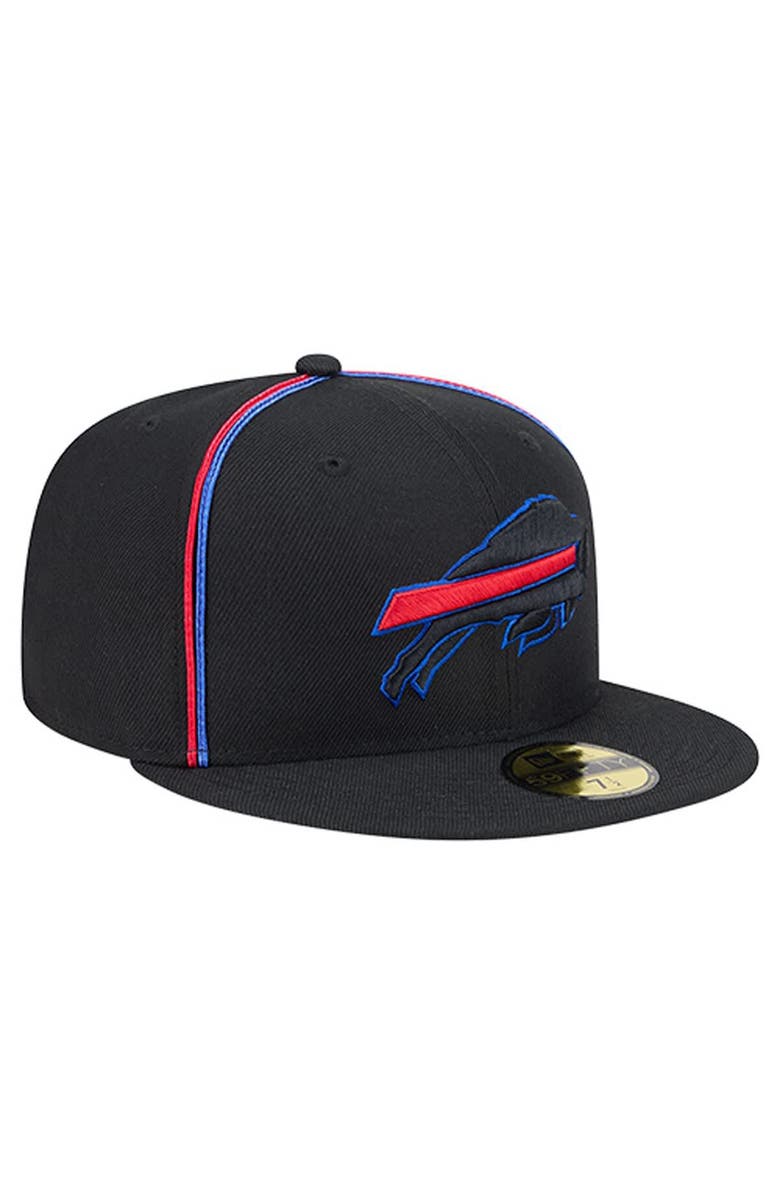 New Era Men's New Era Black Buffalo Bills Soutache 59FIFTY Fitted Hat, Alternate, color, 