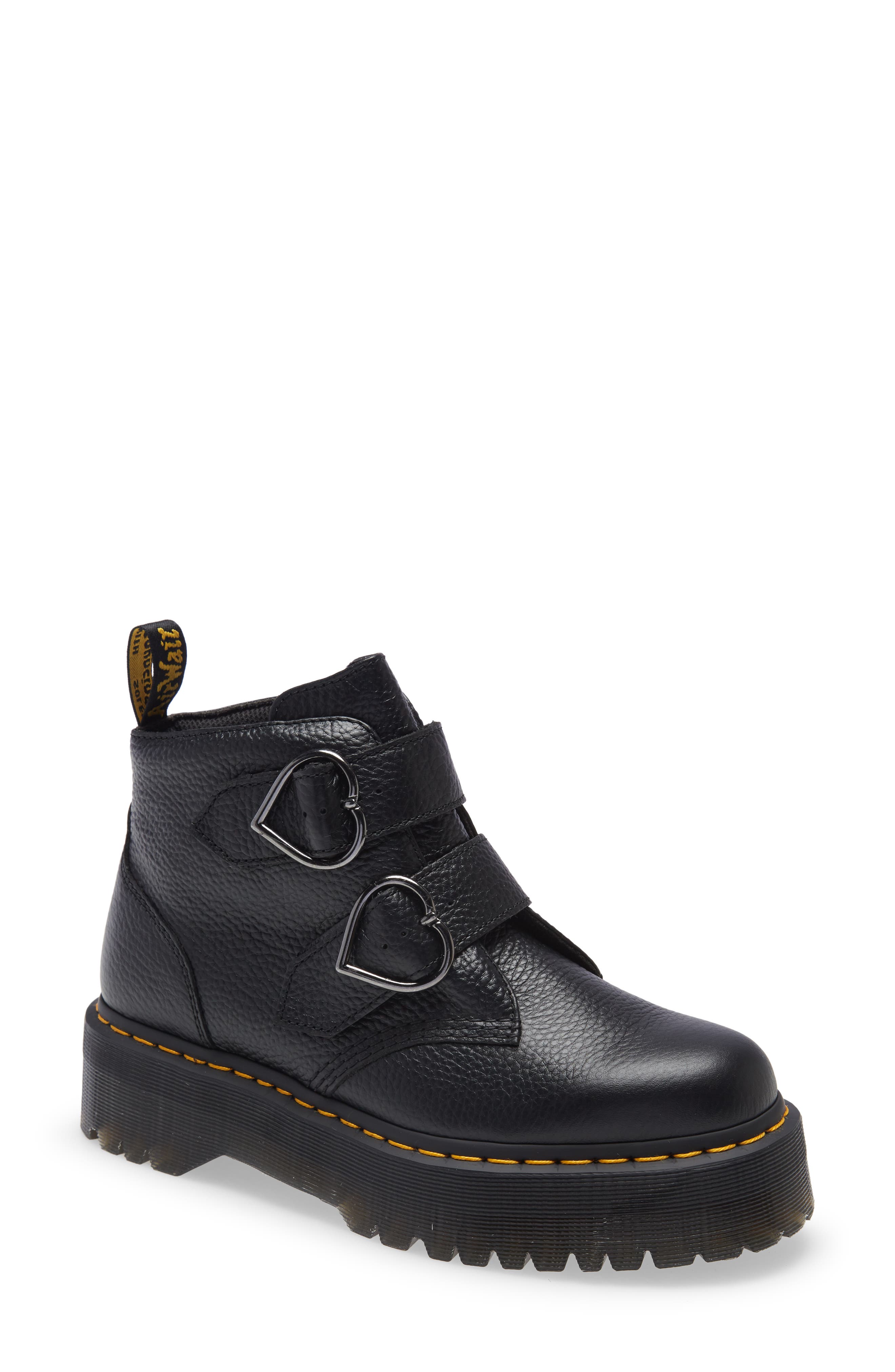 靴 Dr.Martens DEVON HEART BLACK UK4 23cm Dr. Martens DEVON HEART LEATHER PLATFORM BOOTS Black Size 5 | eBay