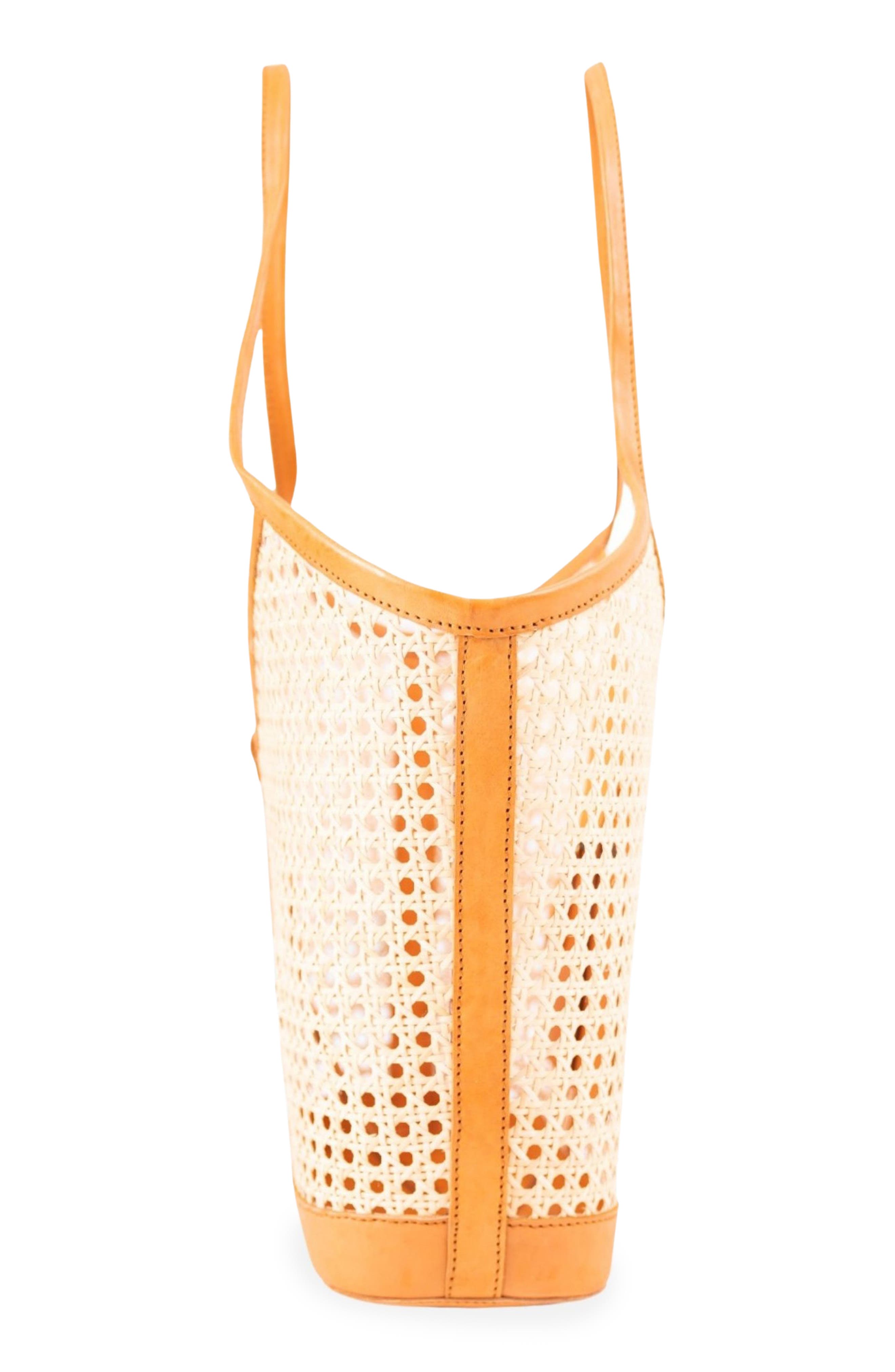 Jelavu Ophelia Handwoven Cane Tote Bag, Alternate, color, Tan