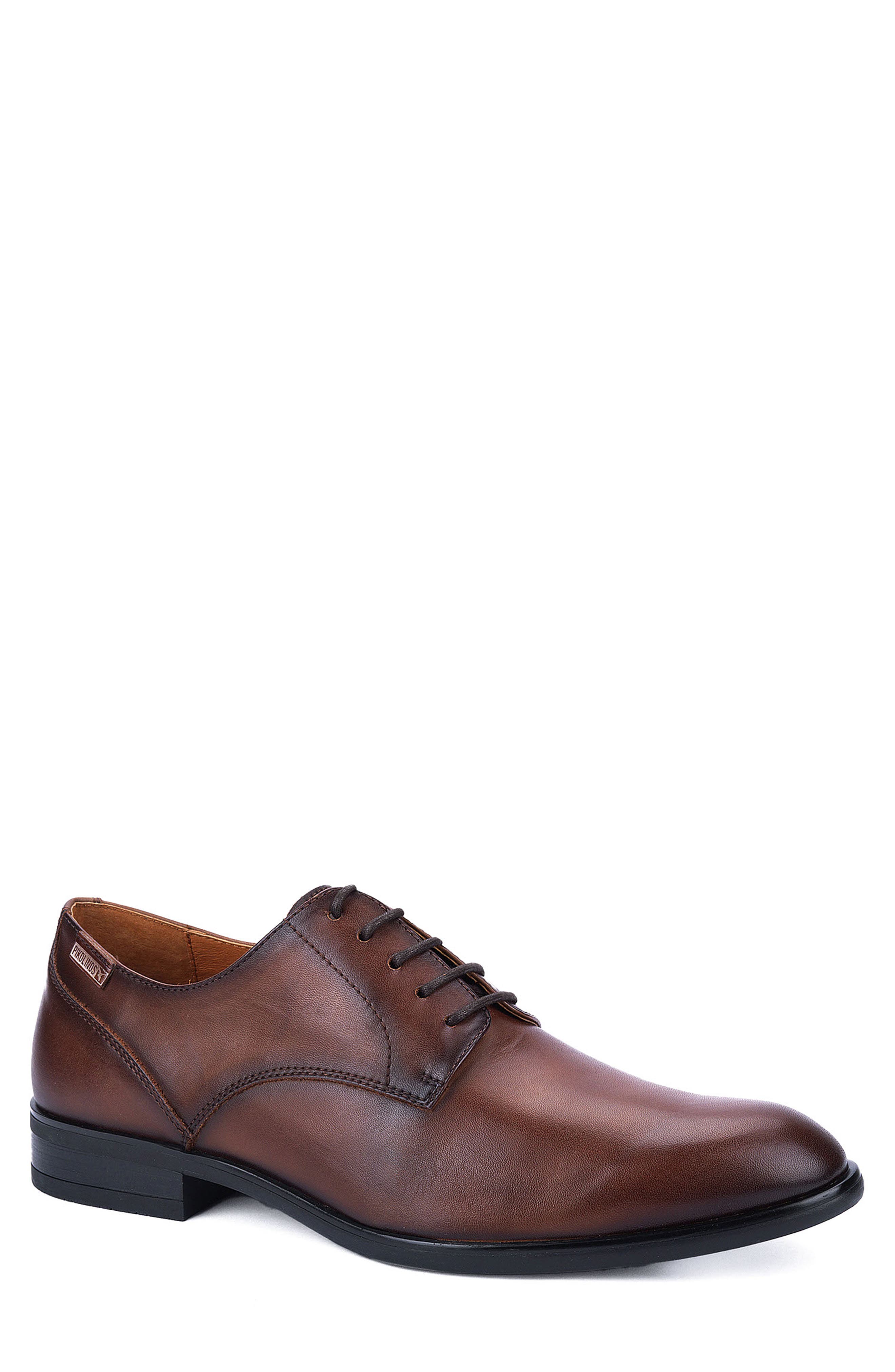 PIKOLINOS Bristol Plain Toe Derby, Main, color, Cuero
