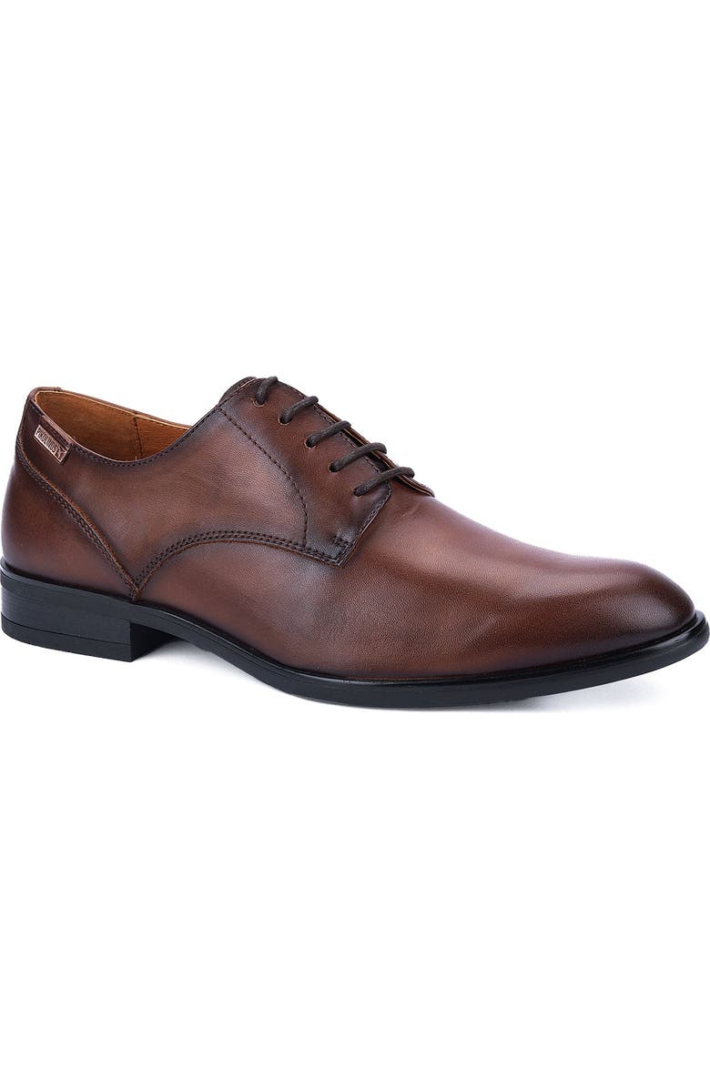 PIKOLINOS Bristol Plain Toe Derby, Main, color, Cuero