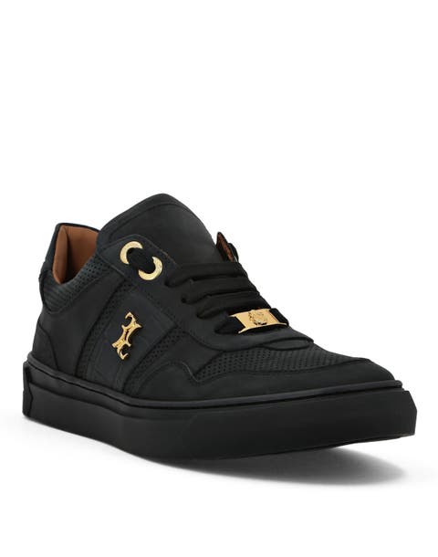 Nubuck Croco Printed Lo-Top Sneakers Men