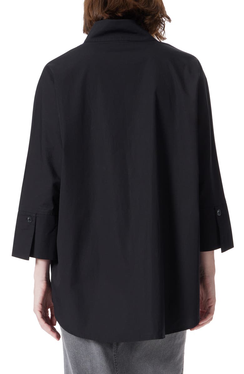 DO by Dee Ocleppo Three-Quarter Sleeve Popover Top, Alternate, color, Black