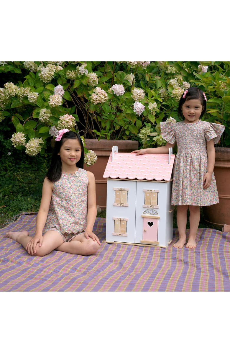 Rachel Riley Floral Scalloped Set, Alternate, color, Pink